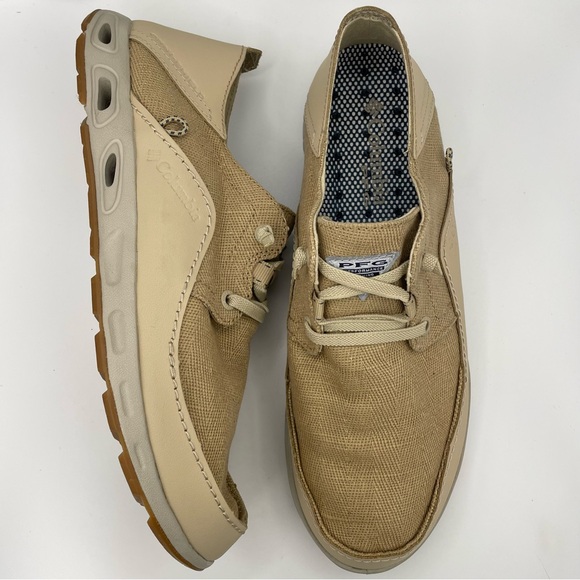 Columbia bahama vent loco relax III cream/tan boat shoes men Size 9 lightweight - Picture 4 of 11